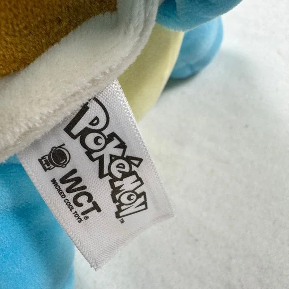 Pokemon Squirtle Plush WCT Wicked Cool Toys Blue Sleeping Stuffed Animal NWT - Picture 5 of 8